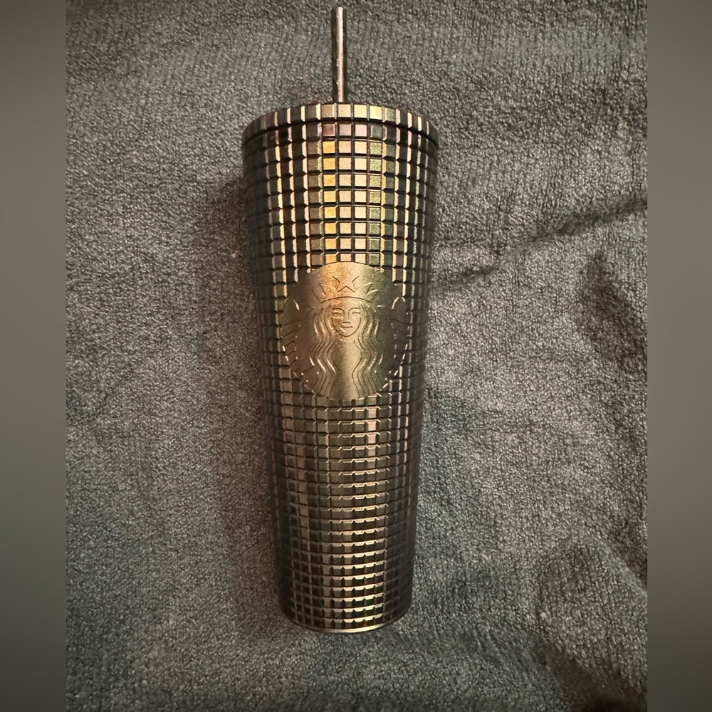 Starbucks Dark Green Grid Cup